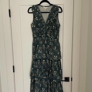 Anna Cate Tiered Cotton Voile Dress Size Medium